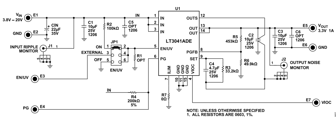 Schaltplan - Analog Devices Inc. DC3158A Evaluierungsboard